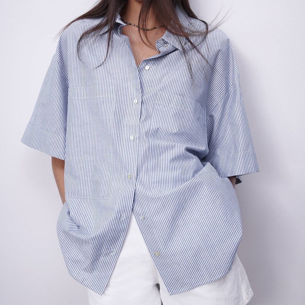 Zara Oversized Poplin Shirt